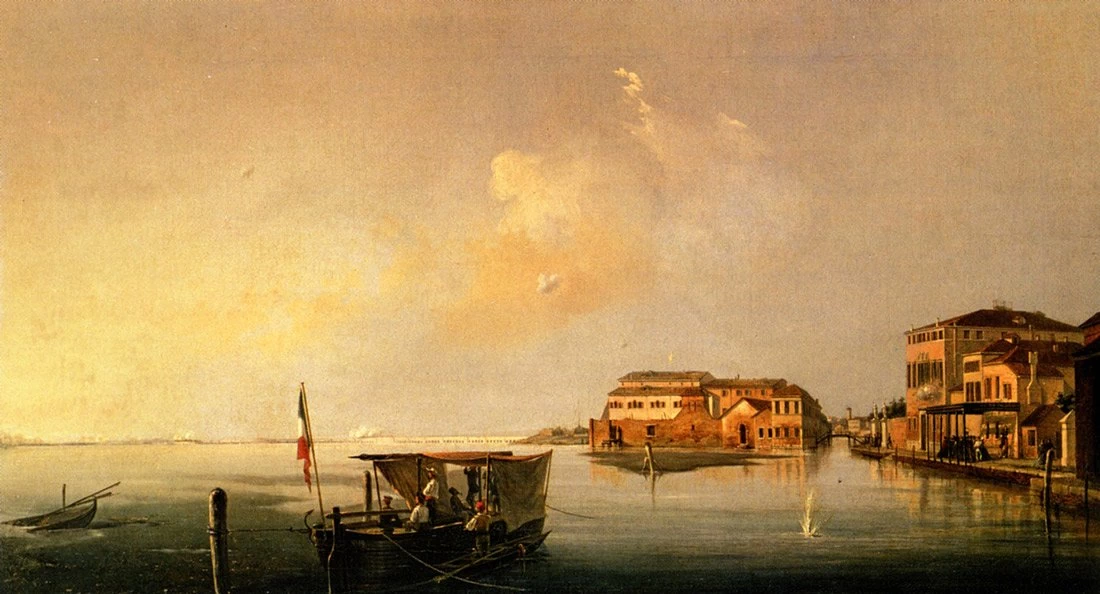 Bombardamento di Venezia vista da Santa Chiara, 1849